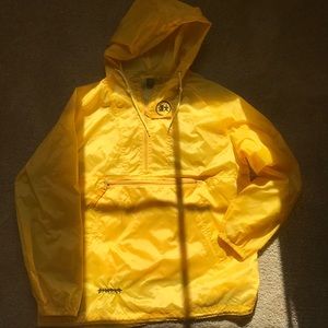 yellow windbreaker